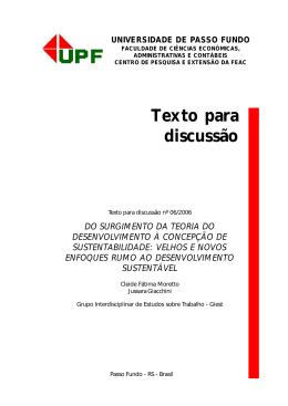 Texto para discuss&atilde;o