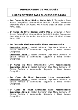 departamento de portugués libros de texto para el curso 2015-2016