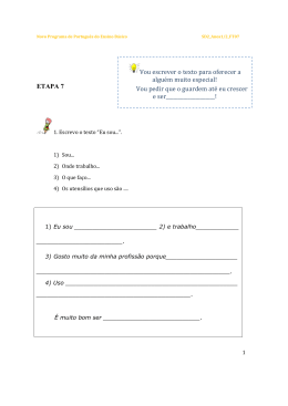 ETAPA 7 Vou escrever o texto para oferecer a algu&eacute;m muito especial!