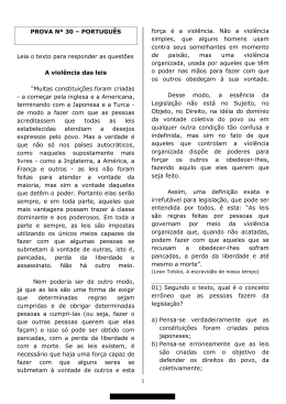 PROVA N&ordm; 30 &ndash; PORTUGU&Ecirc;S Leia o texto para