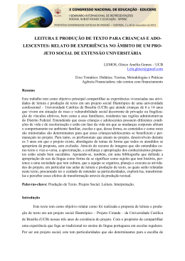 LEITURA E PRODU&Ccedil;&Atilde;O DE TEXTO PARA CRIAN&Ccedil;AS E ADO
