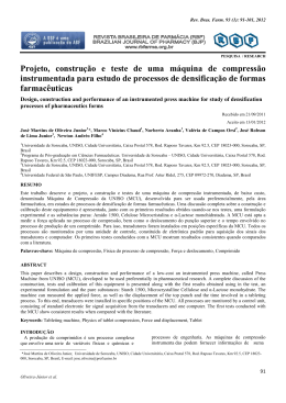 Projeto, constru&ccedil;&atilde;o e teste de uma m&aacute;quina de compress&atilde;o