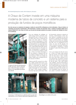A Chaux de Contern investe em uma m&aacute;quina moderna de tubos de