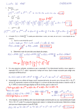 Introd. Fun&ccedil;&otilde;es Exponenciais