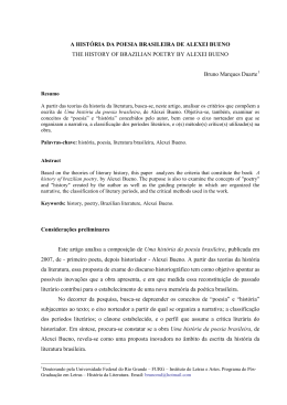 &ldquo;Uma Hist&oacute;ria da Poesia Brasileira&rdquo; de Alexei Bueno