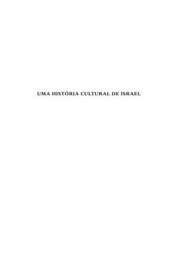 UMA HISTÓRIA CULTURAL DE ISRAEL