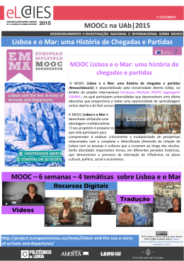 MOOCs na UAb|2015 Lisboa e o Mar: uma História