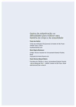 Gestos de subjetiva&ccedil;&atilde;o: as dificuldades para realizar uma hist&oacute;ria