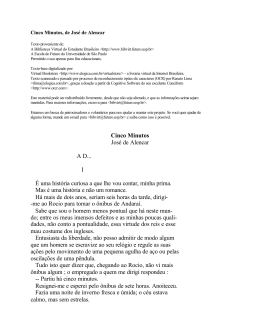 Cinco Minutos Jos&eacute; de Alencar A D... I &Eacute; uma hist&oacute;ria curiosa a que