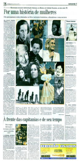 Gazeta do Povo: Por uma hist&oacute;ria de mulheres