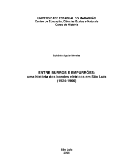 ENTRE BURROS E EMPURRÕES: uma história