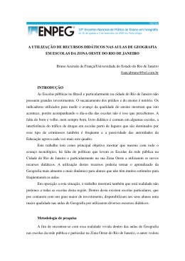 A UTILIZA&Ccedil;&Atilde;O DE RECURSOS DID&Aacute;TICOS NAS AULAS DE