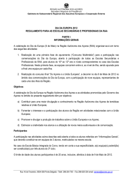 Dia da Europa 2012 - Regulamento Escolas