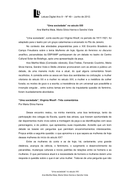 Latusa Digital Ano 9 &ndash; N&ordm; 49 &ndash; Junho de 2012. &ldquo;Uma sociedade&rdquo; no