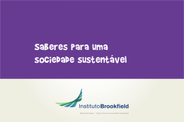 Saberes Para uma Sociedade Sustent&aacute;vel