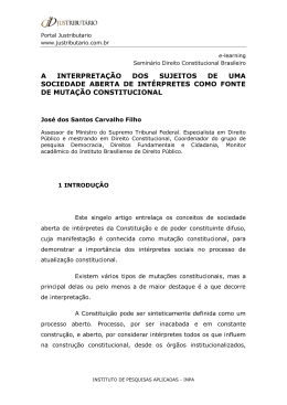 a interpreta&ccedil;&atilde;o dos sujeitos de uma sociedade aberta