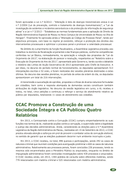 CCAC Promove a Construção de uma Sociedade Íntegra e CA