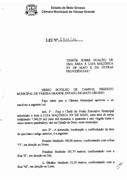`DISPÕE sOBRE DOAÇÃO OE UMA ÁREA À LOJA yiAOONIOA xv