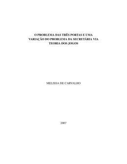 DISSERTA&Ccedil;&Atilde;O_O Problema das Tr&ecirc;s Portas e uma Varia&ccedil;&atilde;o do