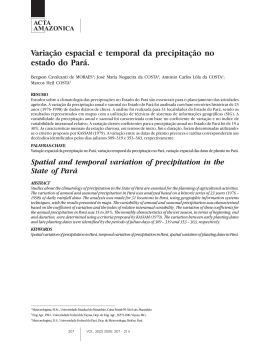 Varia&ccedil;&atilde;o espacial e temporal da precipita&ccedil;&atilde;o no estado do