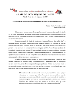 o discurso de uma categoria no Brasil da Primeira República