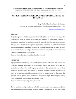 AS FRONTEIRAS INTERDISCIPLINARES DO