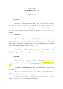 Jornal O País Concurso Repórter por 1 dia Regulamento 1