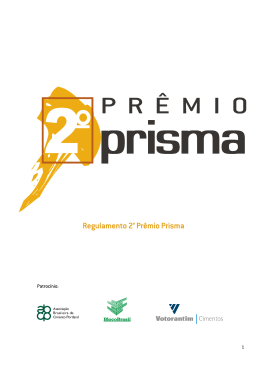 Regulamento 2° Prêmio Prisma Regulamento 2° Prêmio Prisma