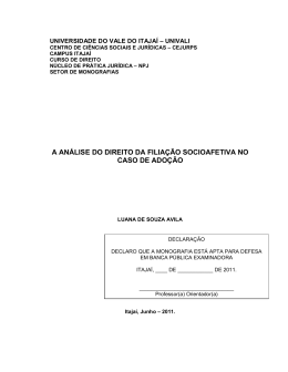 a an&aacute;lise do direito da filia&ccedil;&atilde;o socioafetiva no caso de