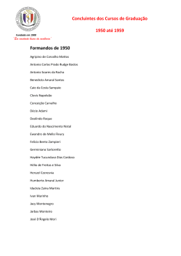 Concluintes dos Cursos de Gradua&ccedil;&atilde;o da D&eacute;cada de 50