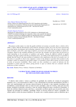 valuation of quality attributes in the price of new economy cars