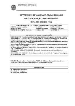 16/06/04 - C&acirc;mara dos Deputados