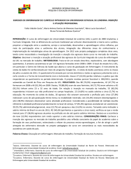 egressos de enfermagem do currículo integrado da universidade