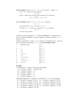 2.4.10 Corolбrio. , , mdc . Sejam tal que 7 &minus; 7 ! + &minus; . &sup3; Р+Я7С &trade; &trade;7