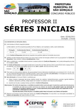 Professor II - Séries Iniciais.indd
