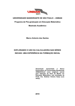 explorando o uso da calculadora nas s&eacute;ries iniciais