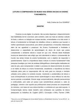 LEITURA E COMPREENSÃO DE MUNDO NAS SÉRIES INICIAIS