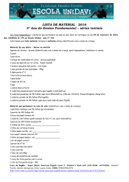 3&ordm; Ano - Escola B&aacute;sica Unidavi
