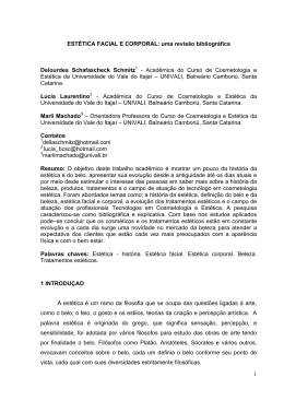 1 EST&Eacute;TICA FACIAL E CORPORAL: uma revis&atilde;o