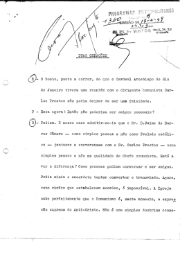 de Janeiro tivera uma reunião com o dirigente "comunista Car