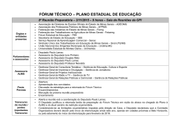 8ª Reunião Preparatória