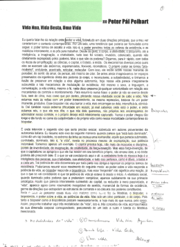 Vida Nua, Vida Besta, Uma Vida