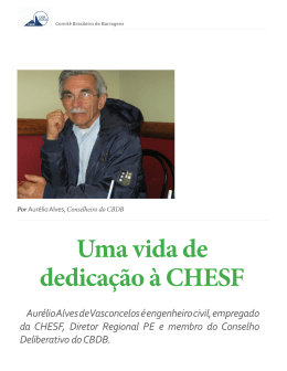 Uma vida de dedicação à CHESF - Comitê Brasileiro de Barragens