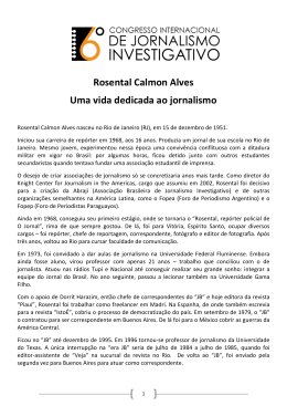 Rosental Calmon Alves Uma vida dedicada ao jornalismo