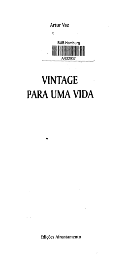 VINTAGE PARA UMA VIDA