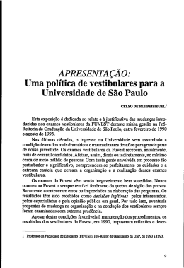 Uma política de vestibulares para a Universidade de São Pado