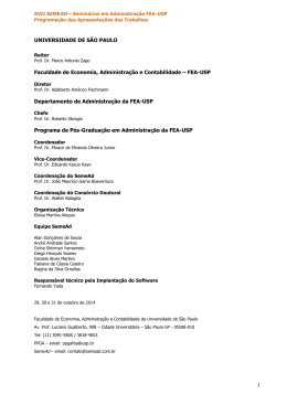 Programa&ccedil;&atilde;o dos dias 29, 30 e 31