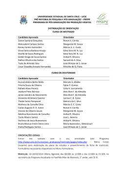 Distribui&ccedil;&atilde;o da Orienta&ccedil;&atilde;o