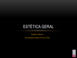 Est&eacute;tica Geral - Desid&eacute;rio Murcho