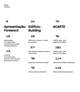 Apresentação/ Edifício/ Foreword Building ACARTE 1B 13